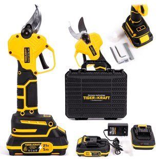 Безщітковий акумуляторний секатор TigerKraft DS 21BL PRO (21V 5Ah) Секатор Тайгеркрафт для обрізки саду 30 мм з 2 АКБ DS 21BL PRO фото