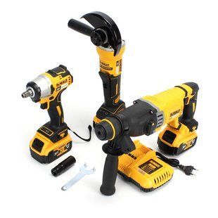 Набір 3в1 АКБ DeWalt 36V (Перфоратор DCH263 + Болгарка DCG413 + Гайковерт DCF922) Набір 3в1 Деволт 1000623 фото