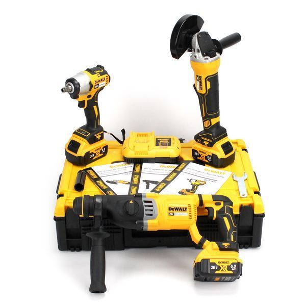 Набір 3в1 АКБ DeWalt 36V (Перфоратор DCH263 + Болгарка DCG413 + Гайковерт DCF922) Набір 3в1 Деволт 1000623 фото
