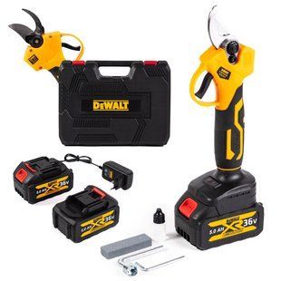 Безщітковий АКБ секатор DeWalt DCMPPS55BL (36V, 5Ah) Акумуляторні садові ножиці Деволт 30мм для обрізки гілок 777104 фото