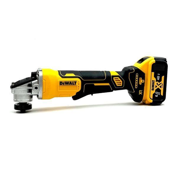 Мощная аккумуляторная УШМ DeWalt DCG413 (48V, 6.0AH) Болгарка турбинка Деволт с диском 125 мм и 2 АКБ в кейсе 001212 фото