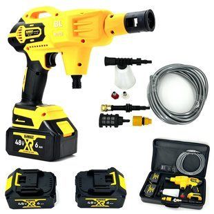 Акумуляторна безщіткова мийка DeWalt DXPW028N (48V 6 Ah 40 бар) Ручна автомийка Деволт з 2 АКБ 52142 фото