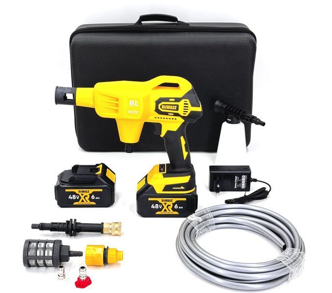 Акумуляторна безщіткова мийка DeWalt DXPW028N (48V 6 Ah 40 бар) Ручна автомийка Деволт з 2 АКБ 52142 фото