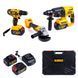 Набір акумуляторний DeWalt 3в1 48 V (Шурупокрут DCD791+Перфоратор DCD900B+Болгарка DCG413) АКБ набір Деволт 77729 фото 1