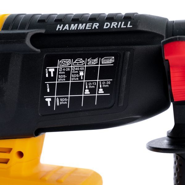 Безщітковий акумуляторний перфоратор DeWalt DCD900B (36V, 6 AH) Трирежимний перфоратор Деволт з 2 АКБ 115652 фото