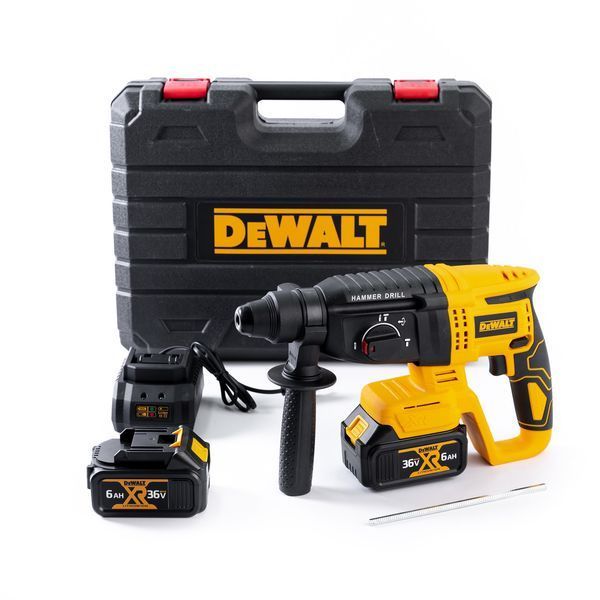 Безщітковий акумуляторний перфоратор DeWalt DCD900B (36V, 6 AH) Трирежимний перфоратор Деволт з 2 АКБ 115652 фото
